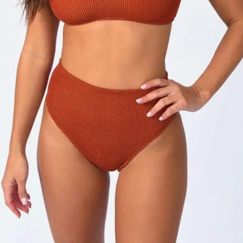 Skatie Monroe Bikini Bottom Cinnamon CRINKLE